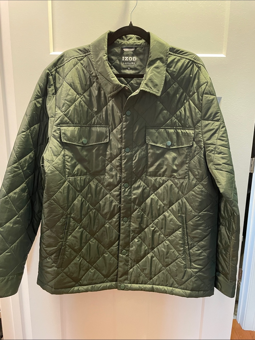 Quilted Lightweight Hunter Green Shirt Jacket